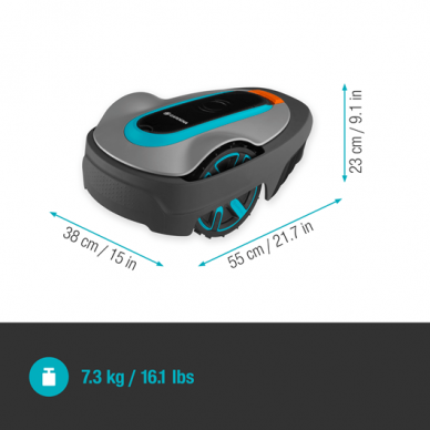 Gardena vejos robotas  "SILENO city" 500 m² 3