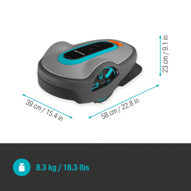 Gardena vejos robotas „SILENO life“ 1 500 m² 4