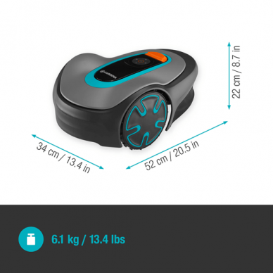 Gardena vejos robotas "SILENO minimo" 500 m² 5