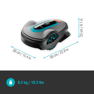 Gardena vejos robotas "Smart" Sileno life 1000m² 4