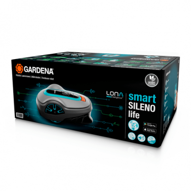 Gardena vejos robotas "Smart" Sileno life 1000m² 6